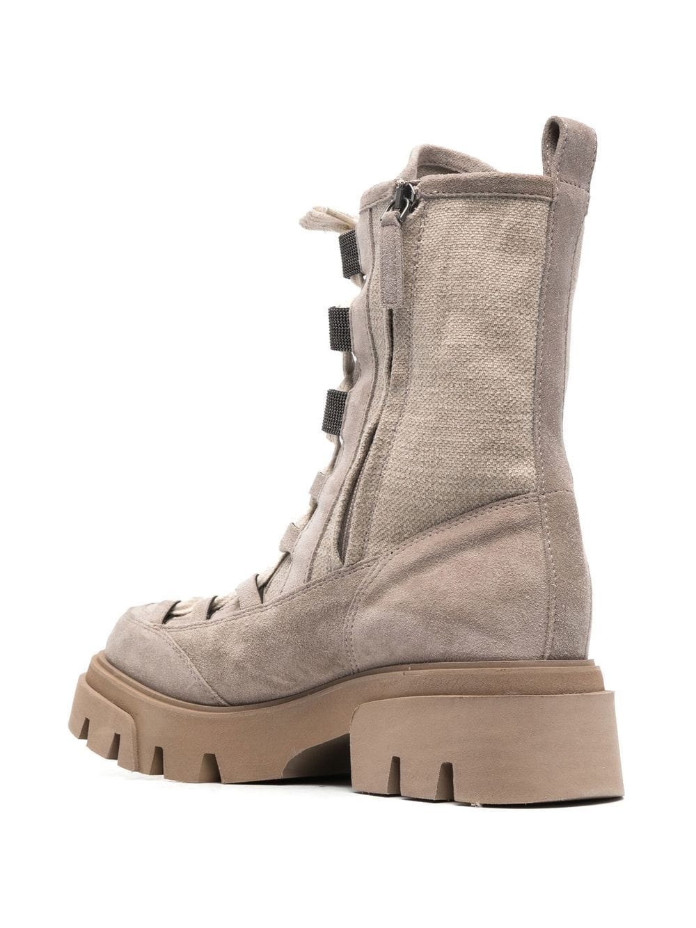 chunky-sole lace-up boots - 3