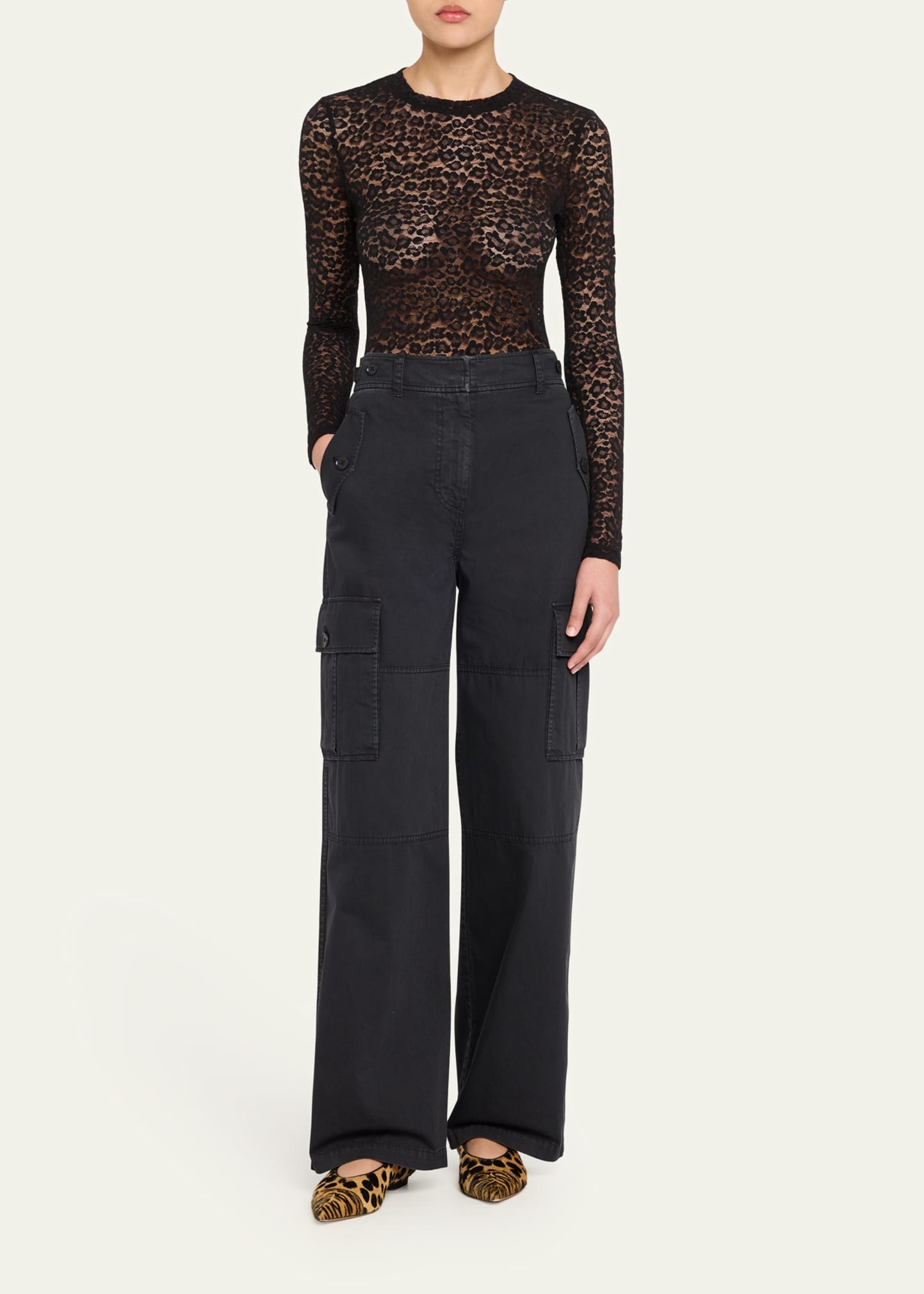 Anise Leopard Long-Sleeve Top - 2