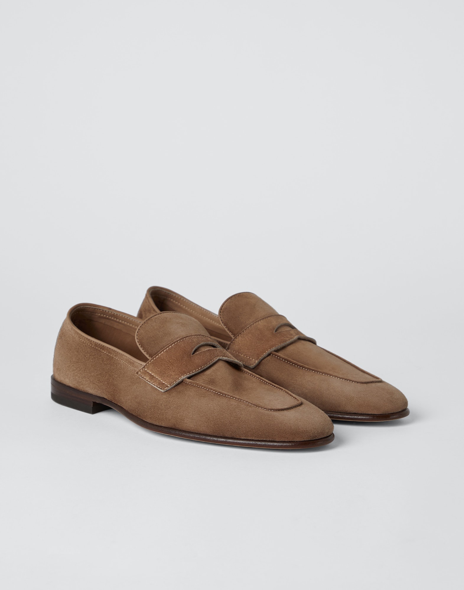 Suede unlined penny loafers - 1