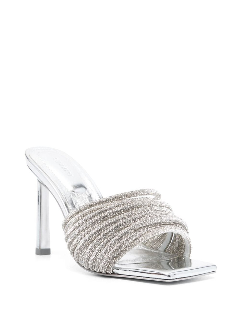 SIMKHAI Lena 105mm crystal-embellished mules outlook