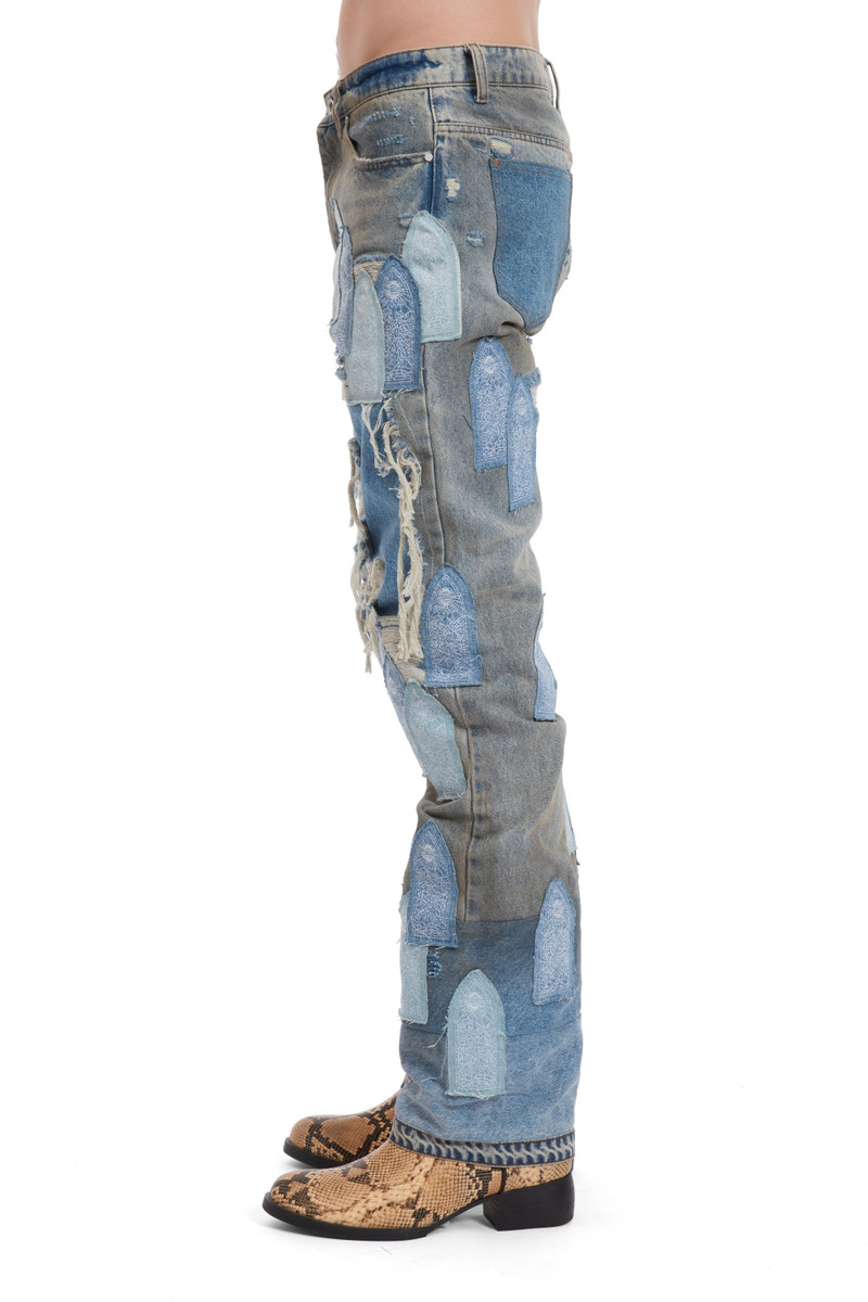 PATCHED ARCH REPAIRED BLOWOUT DENIM 5