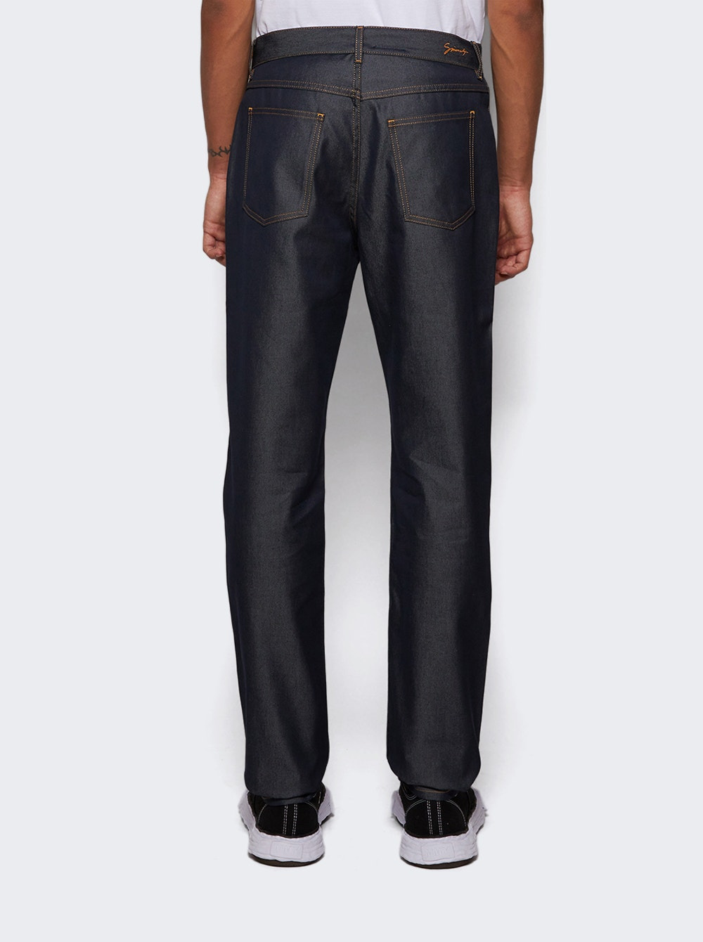 Skinny Straight Fit Trousers Indigo Blue - 5