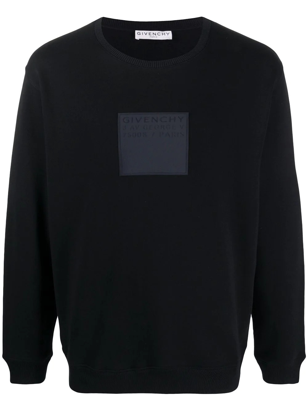 logo patch crew neck sweatshirt - 1