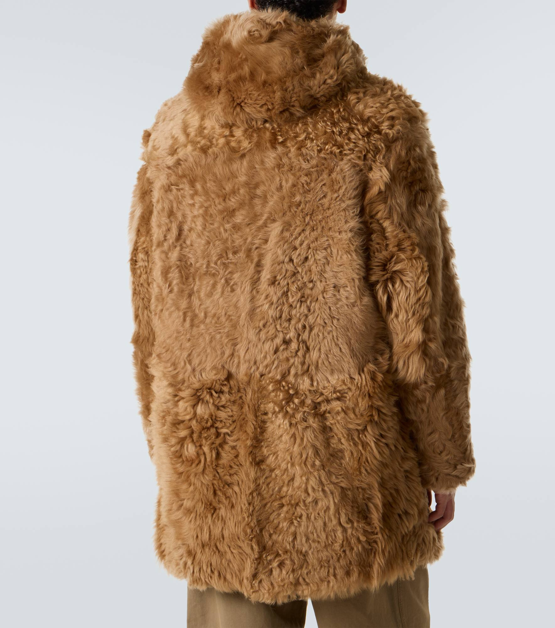Hooded shearling coat - 4
