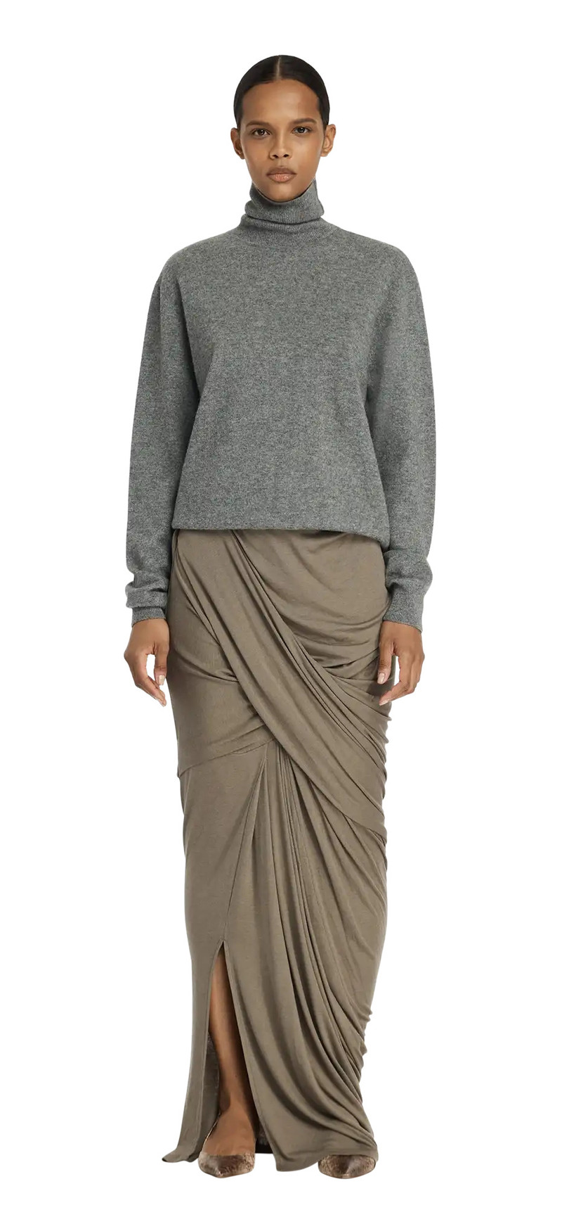 entire studios DIA SKIRT TAUPE outlook