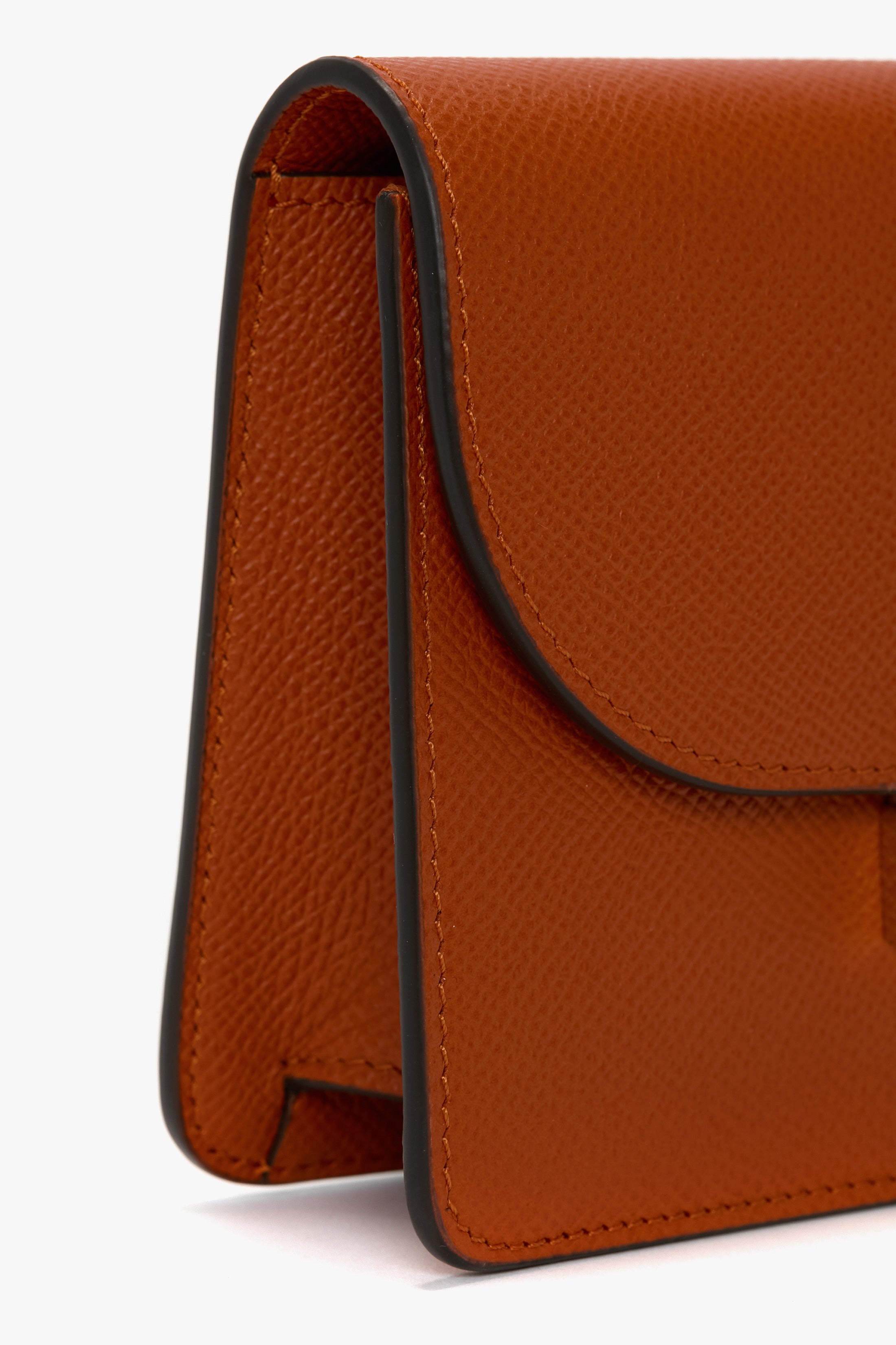 Nano Dorian Belt Bag In Burnt Orange Grained Leather - 6