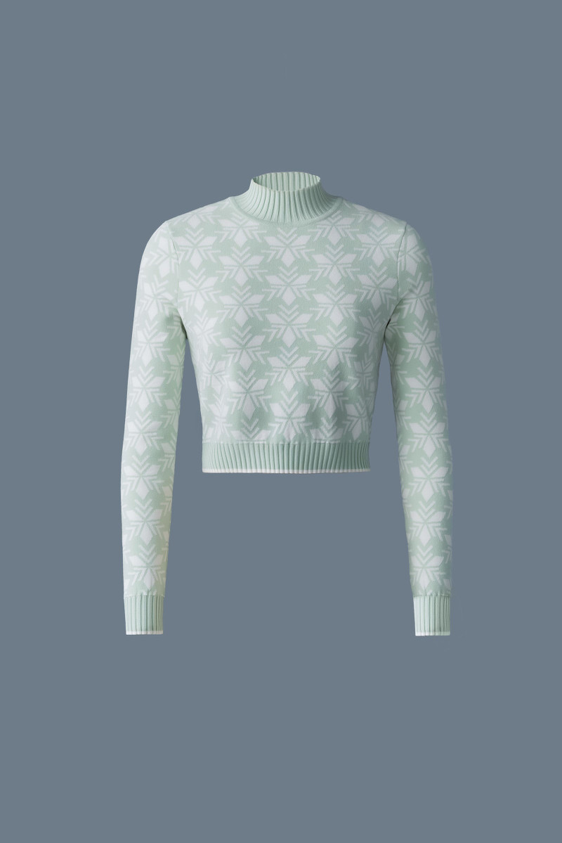 LAN-SF Snowflake Jacquard knit top 1