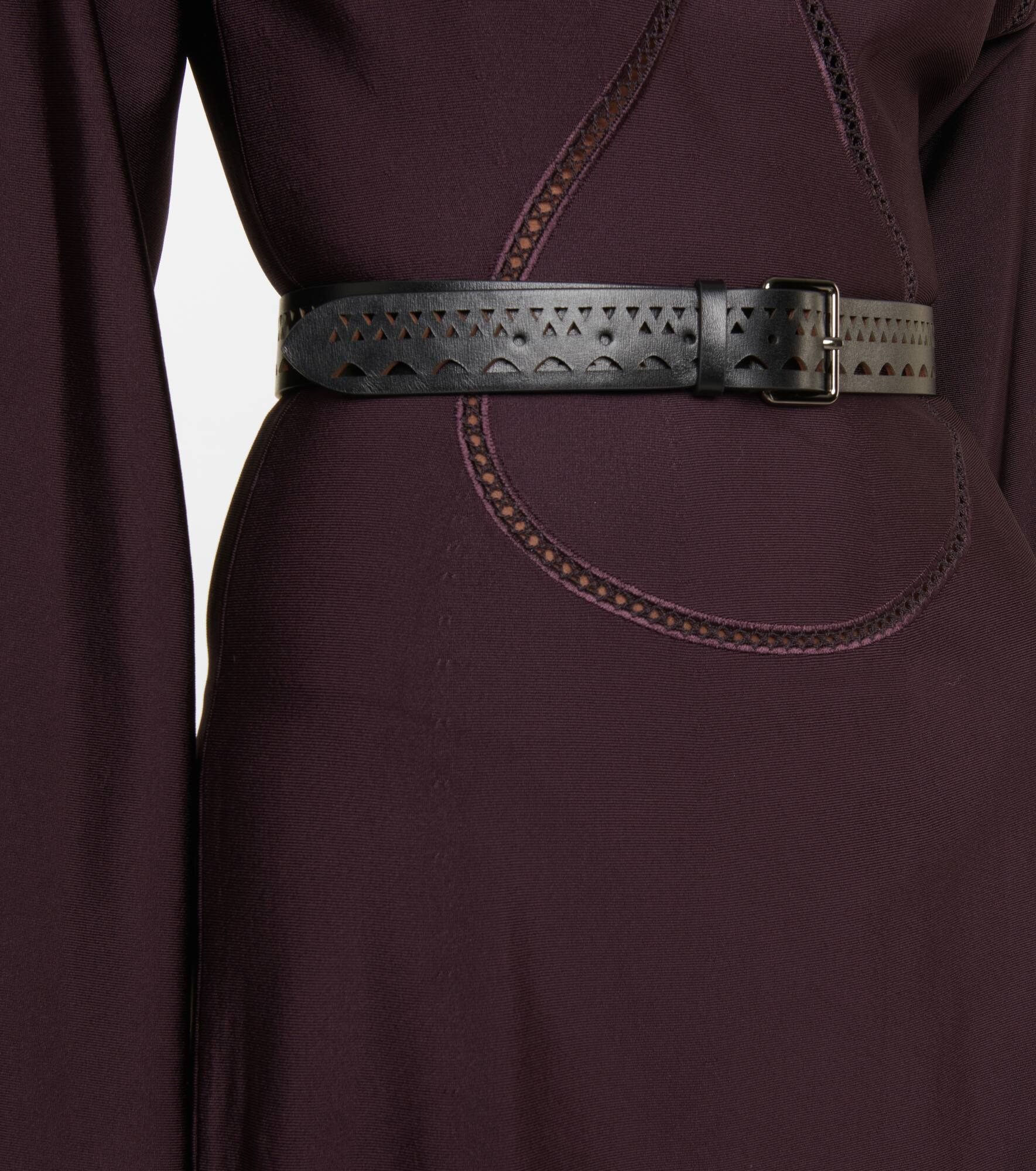 Laser-cut leather belt - 2