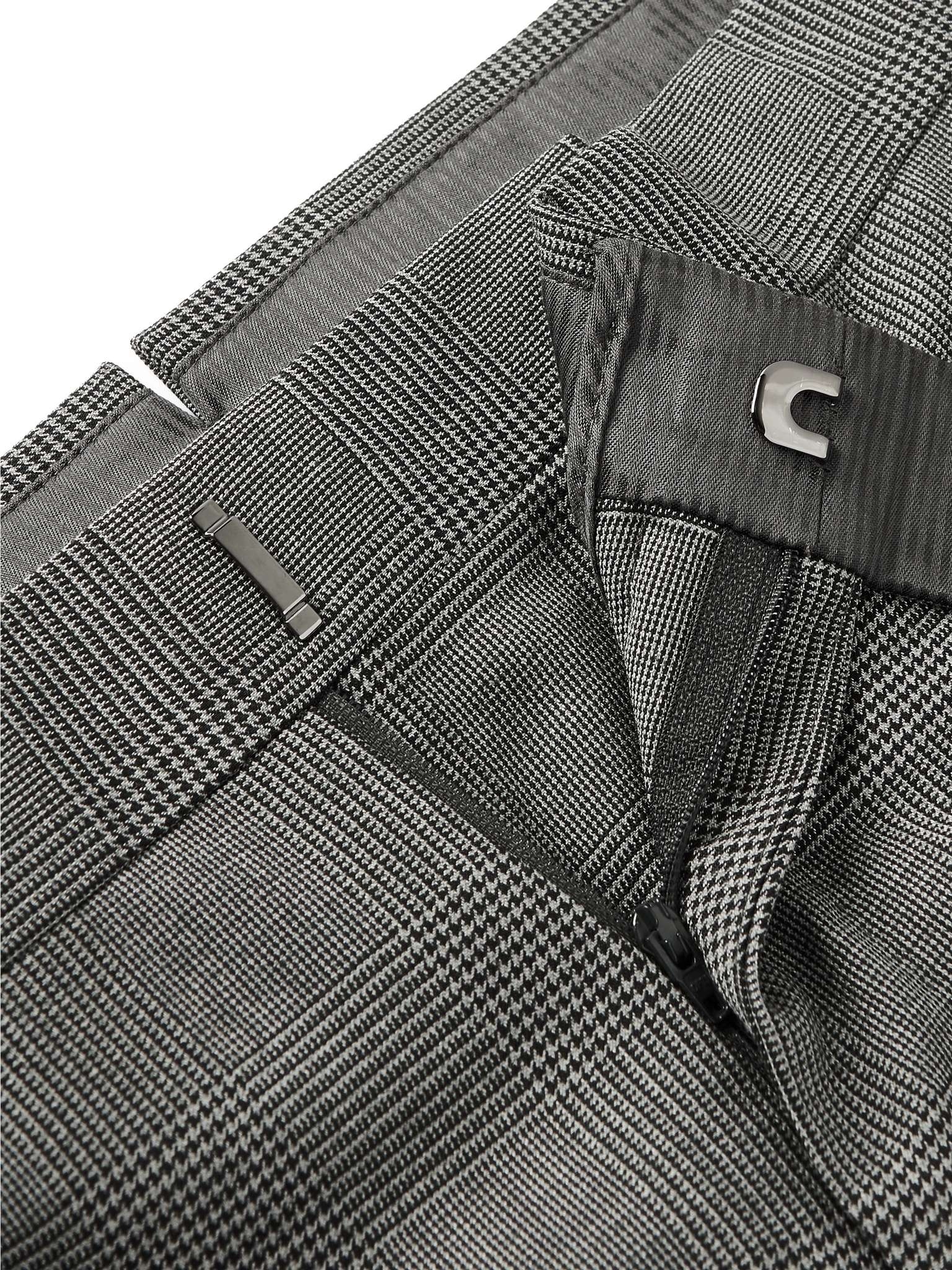 O'Connor Prince of Wales Checked Wool-Blend Suit Trousers - 3