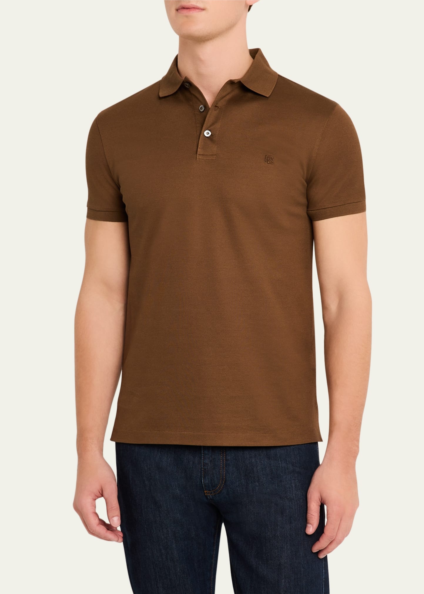 Men's Custom Slim-Fit Pique Polo Shirt - 4