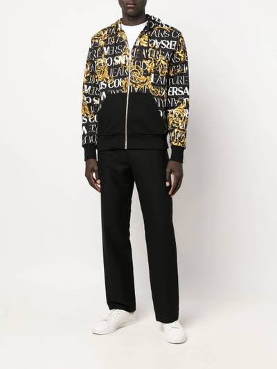 VERSACE JEANS COUTURE baroque-pattern print hoodie outlook