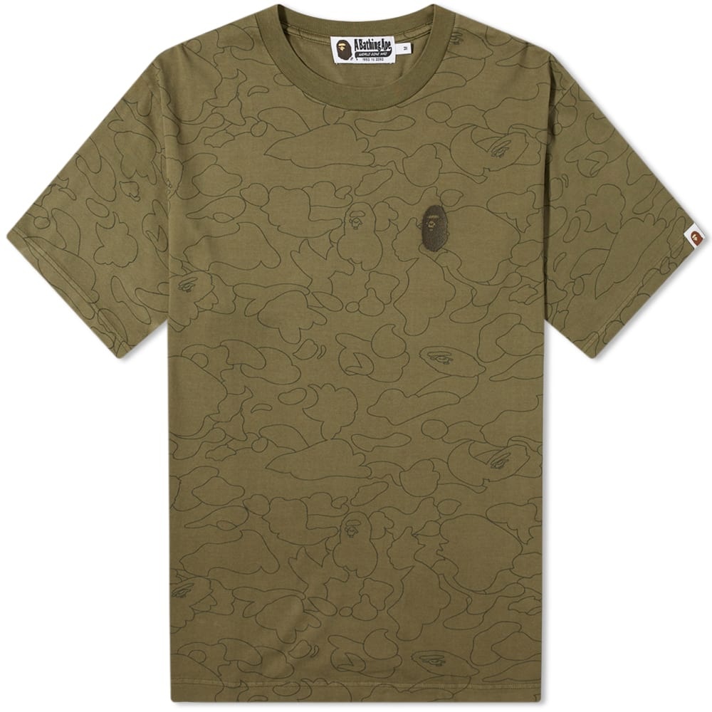 A Bathing Ape Line 1st Camo Washed Relaxed Fit Tee - 1