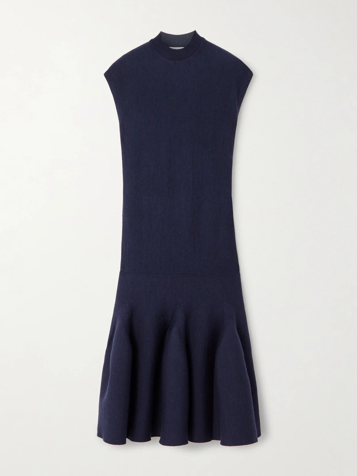 Pleated Wool-blend Mini Dress - 1