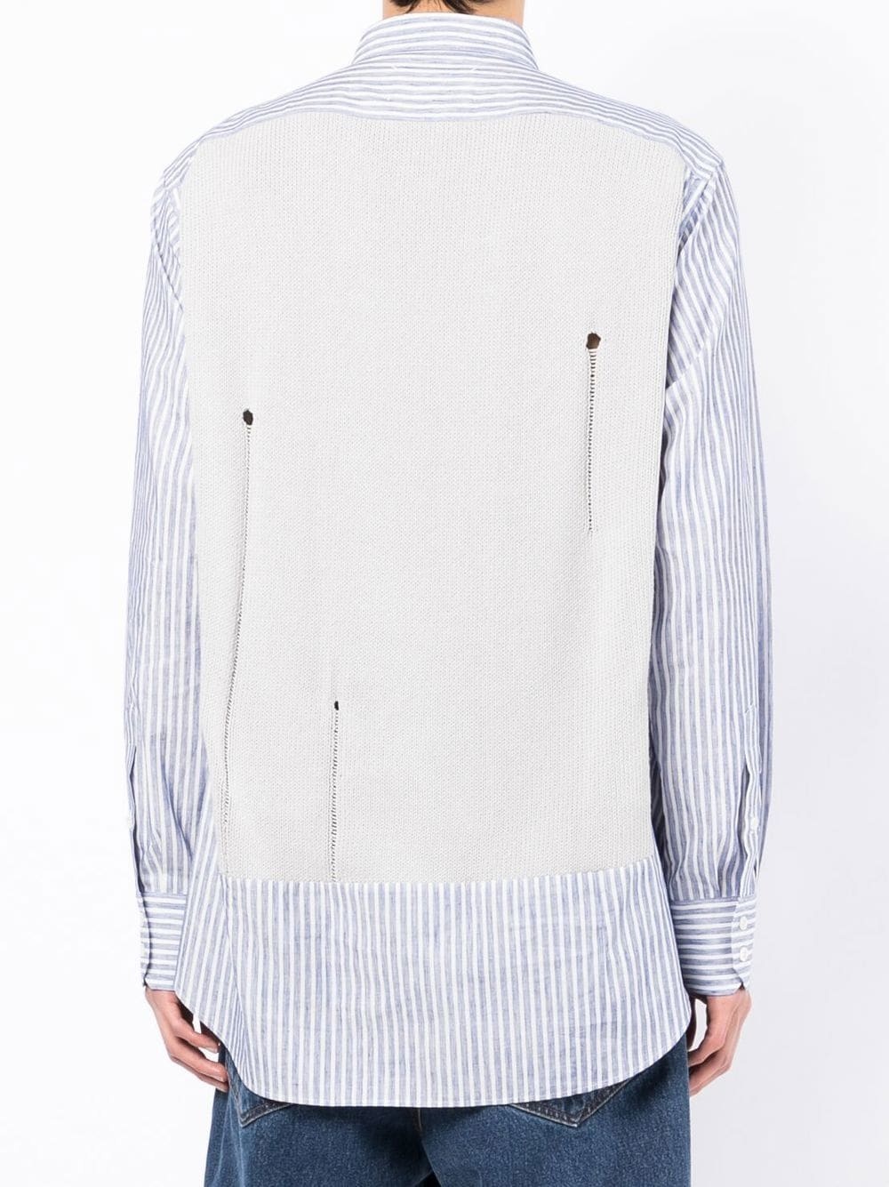 destroyed spliced knit shirt - 4