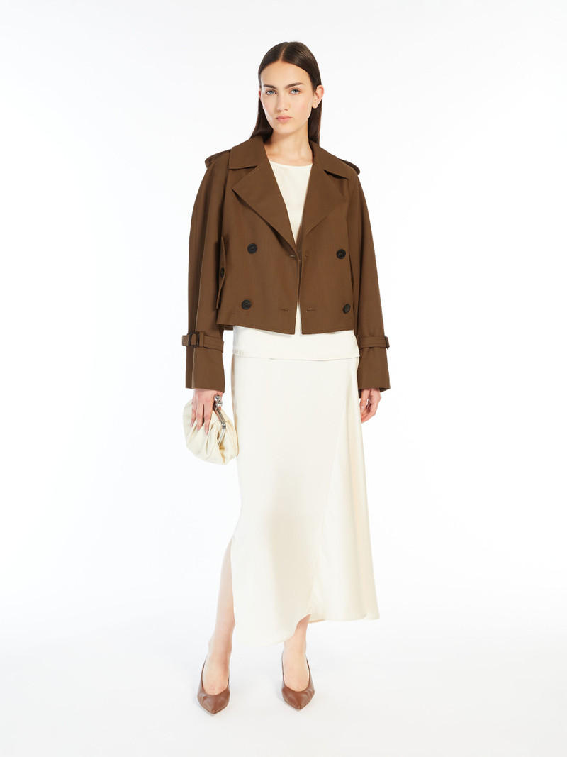 WEEKEND Max Mara OPOSSUM Short water-repellent gabardine trench coat outlook