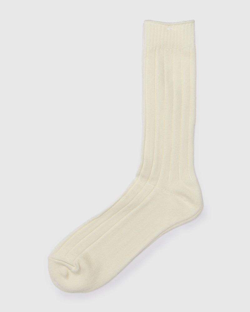 ANONYMOUSISM Bold Rib Crew in Off White outlook