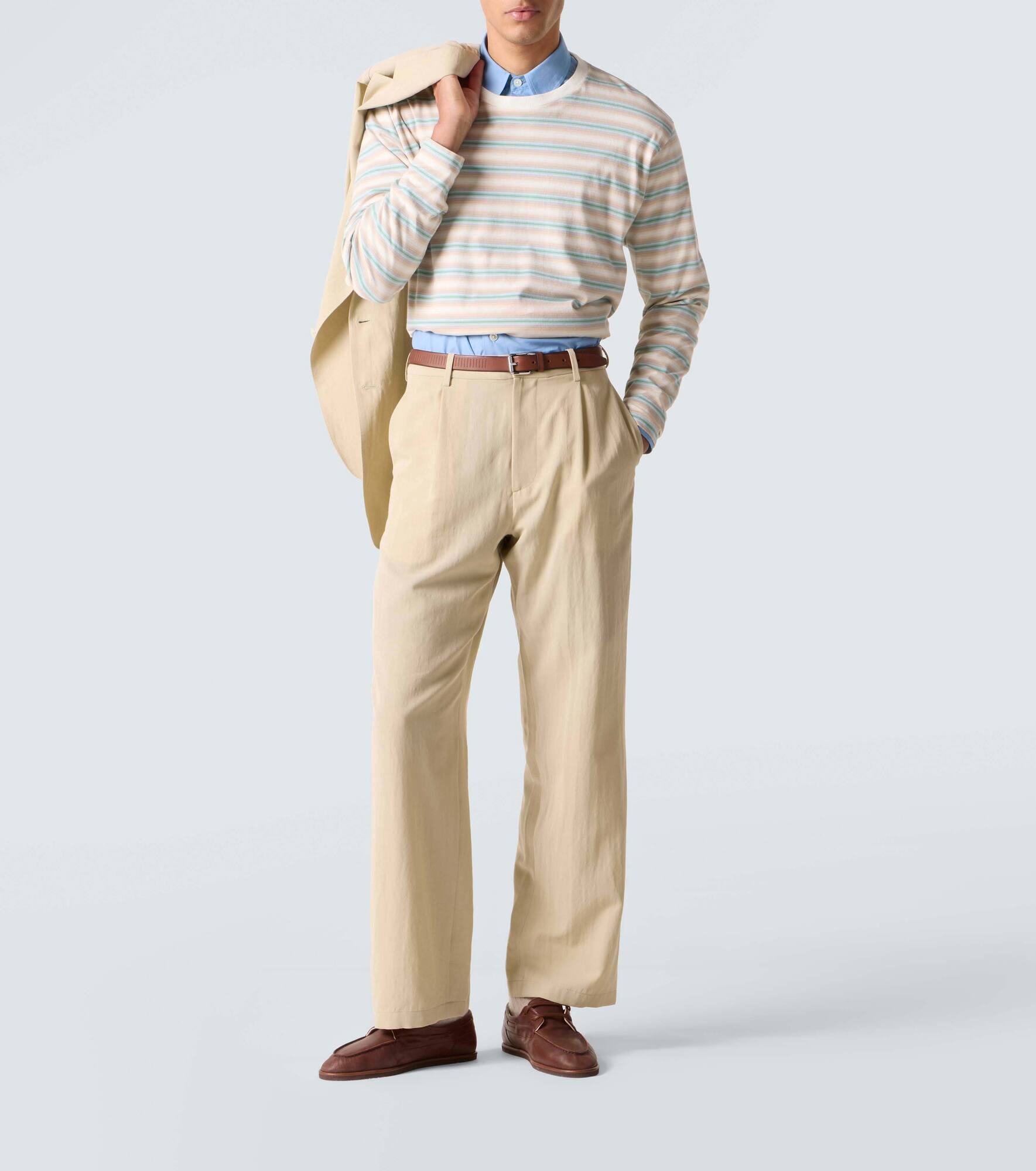 Cotton and wool viyella suit pants - 2