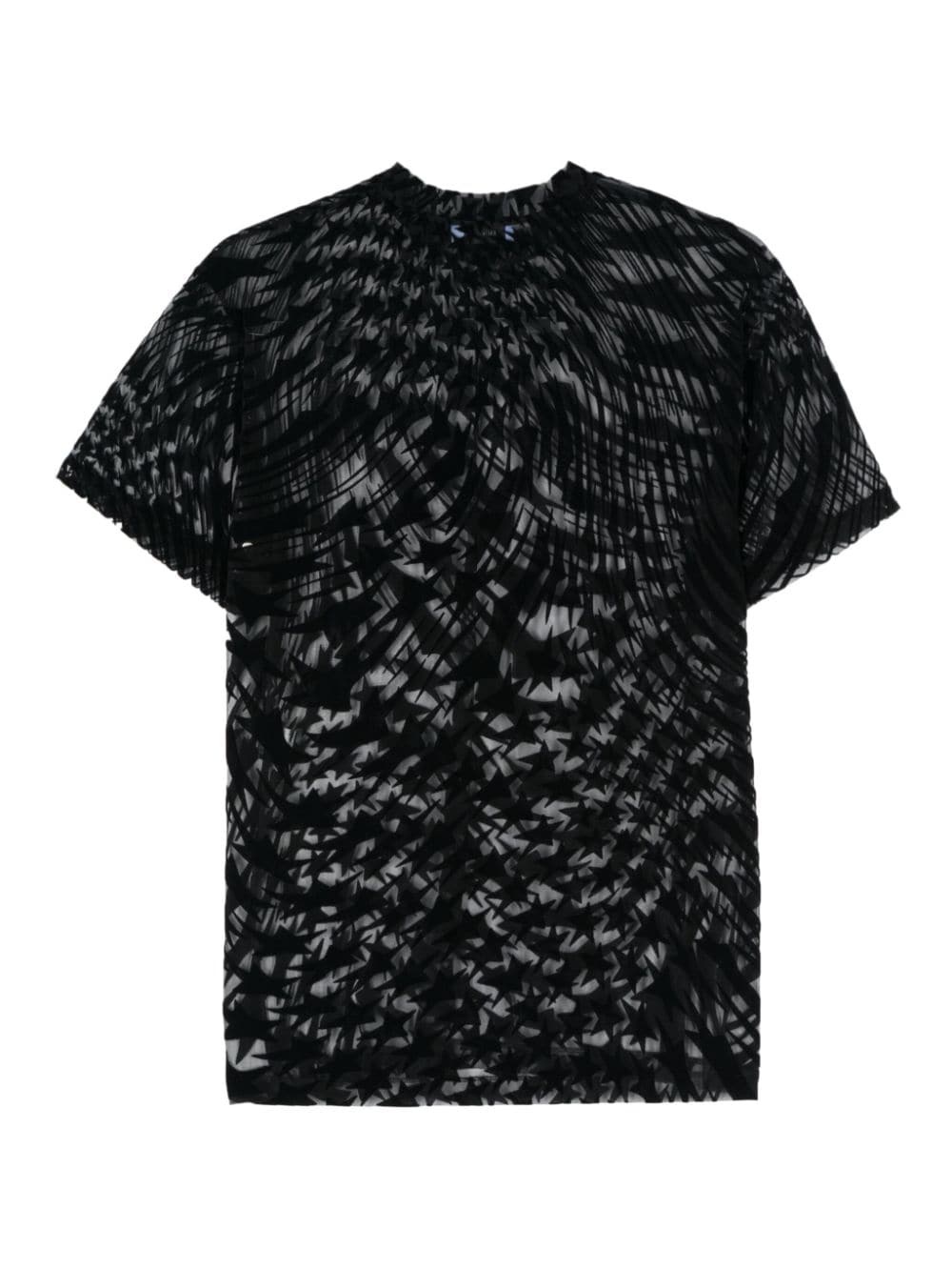 flocked tulle T-shirt - 2