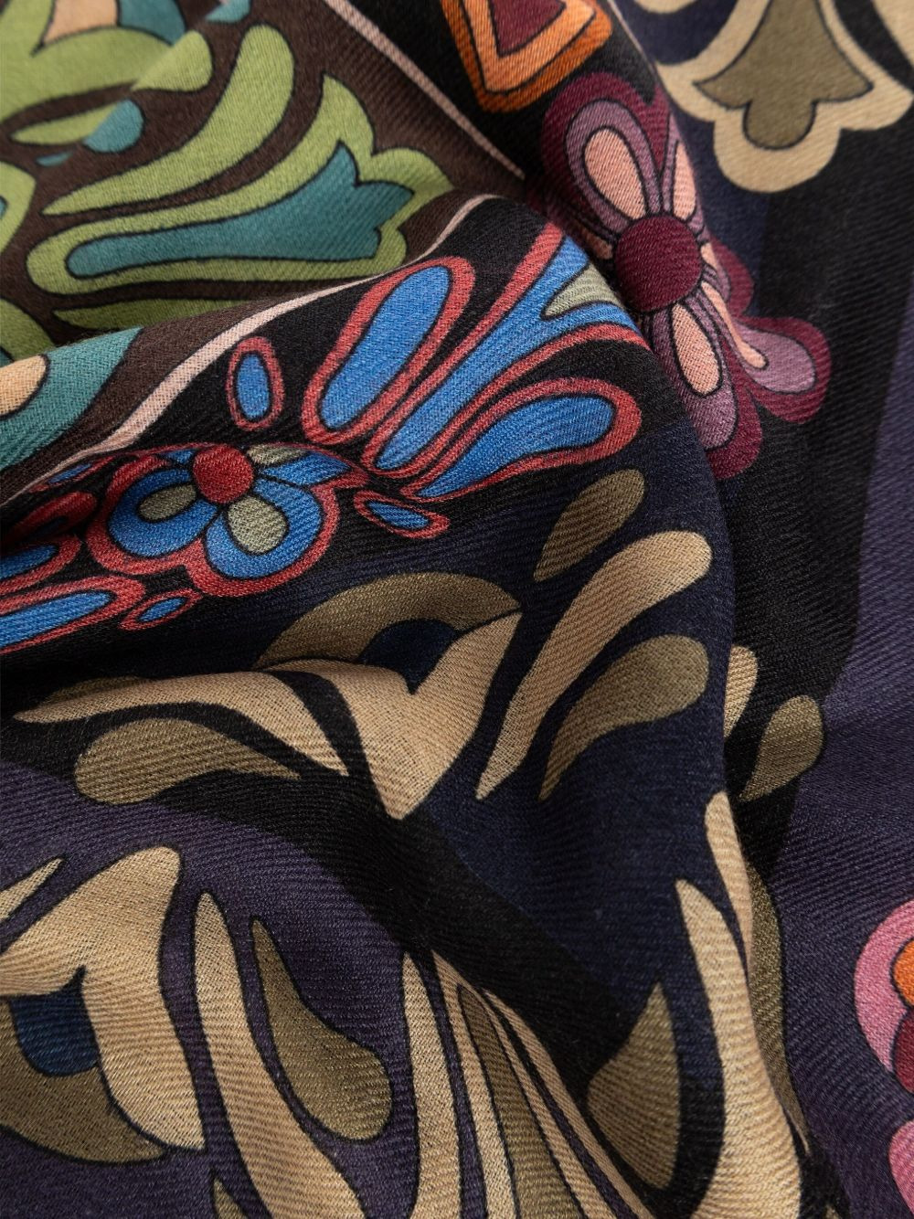 floral wool scarf - 3