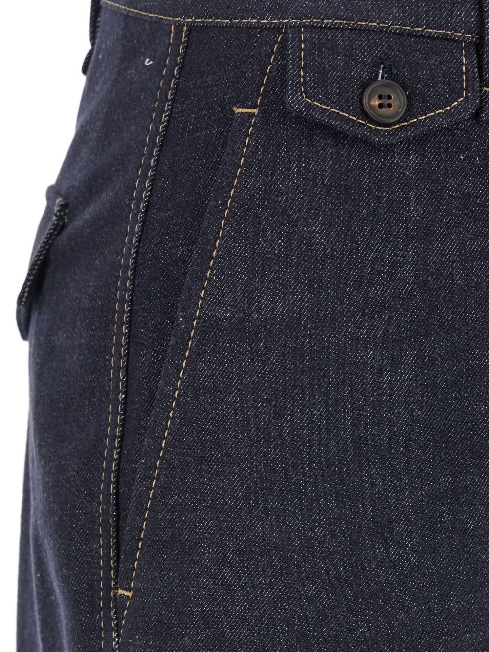 contrast-stitching jeans - 4