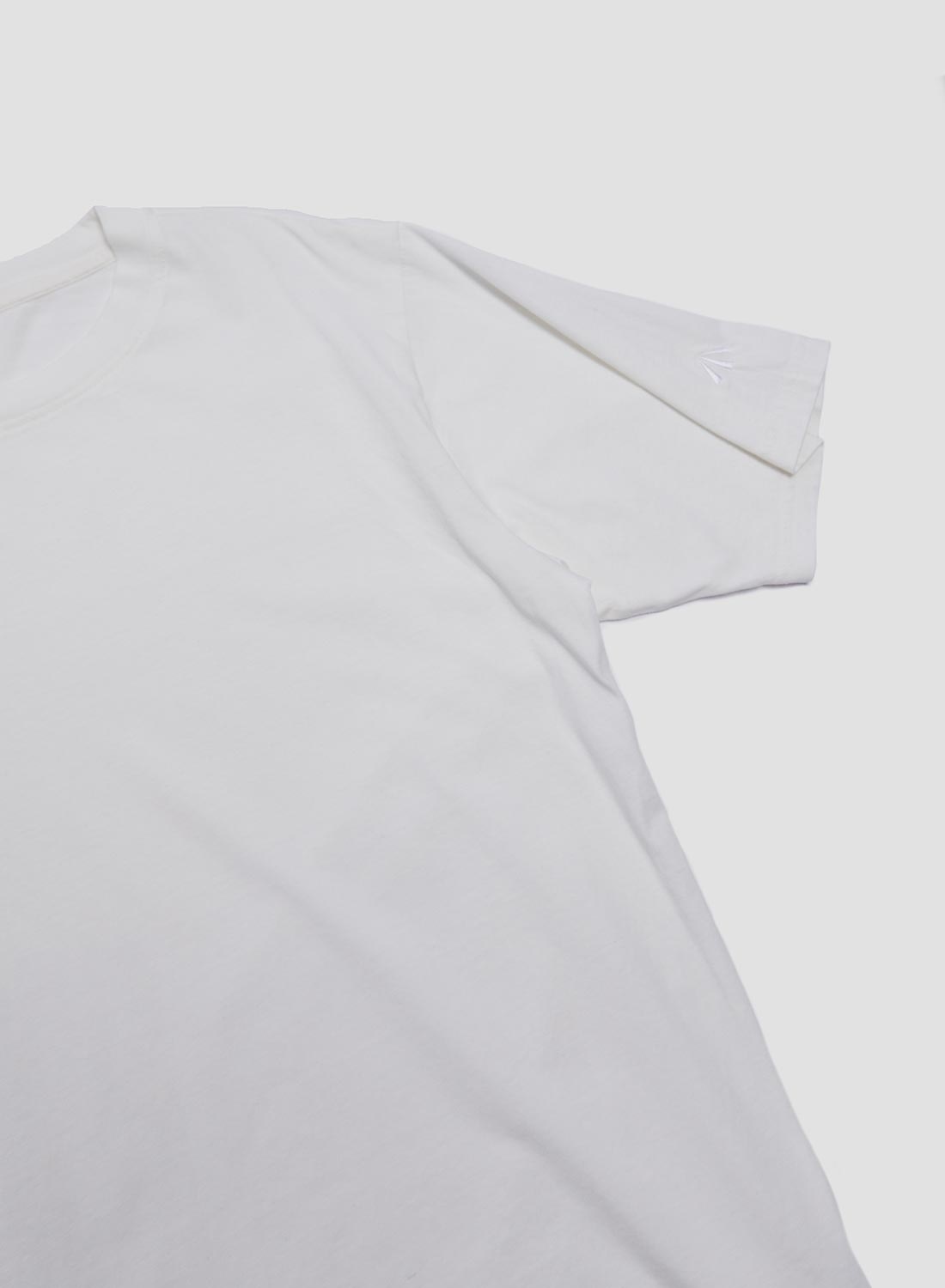 Embroidered Relaxed Fit Tee in Stone Wash White - 2