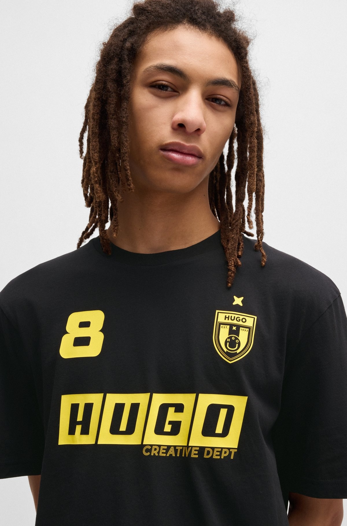 COTTON-JERSEY T-SHIRT WITH FOOTBALL-INSPIRED PRINTS - 3