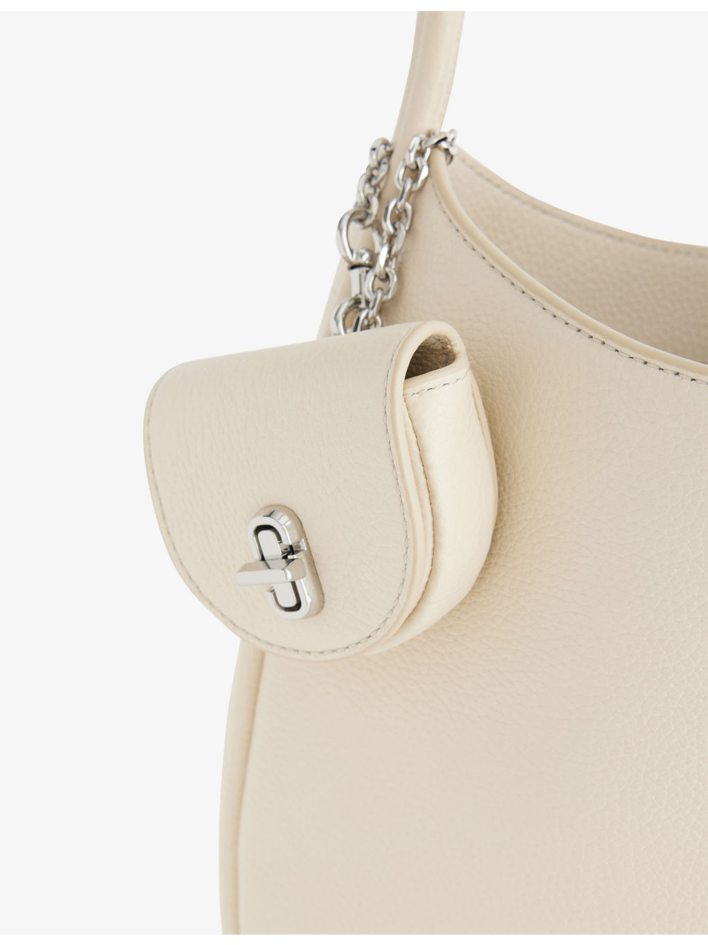 Large Crescent Leather Tote Bag - 4