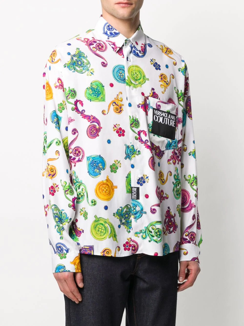 baroque print shirt - 3