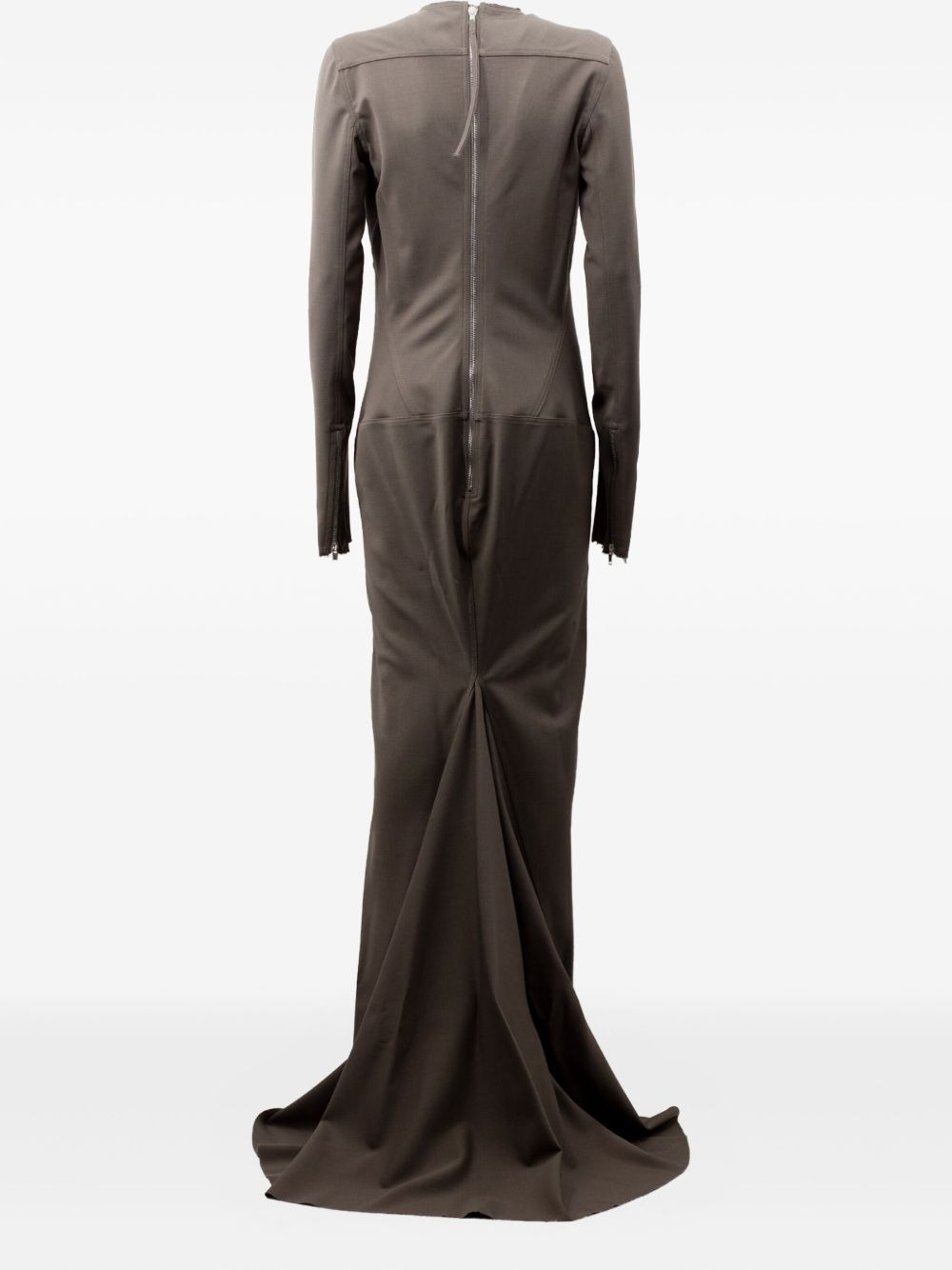 long-sleeve panelled maxi dress - 2