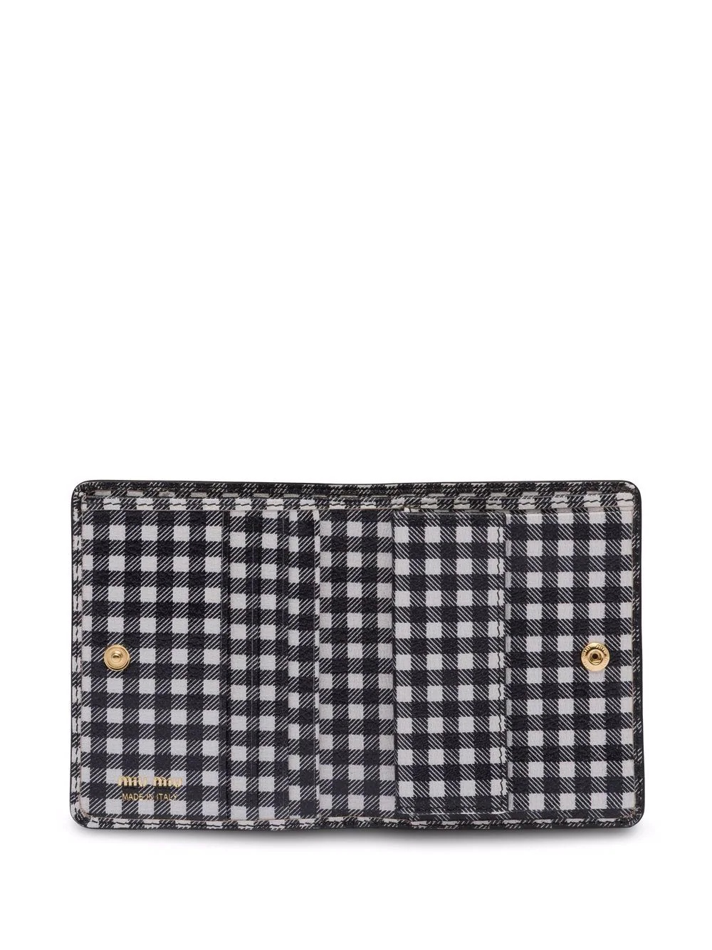 small gingham-print wallet - 3