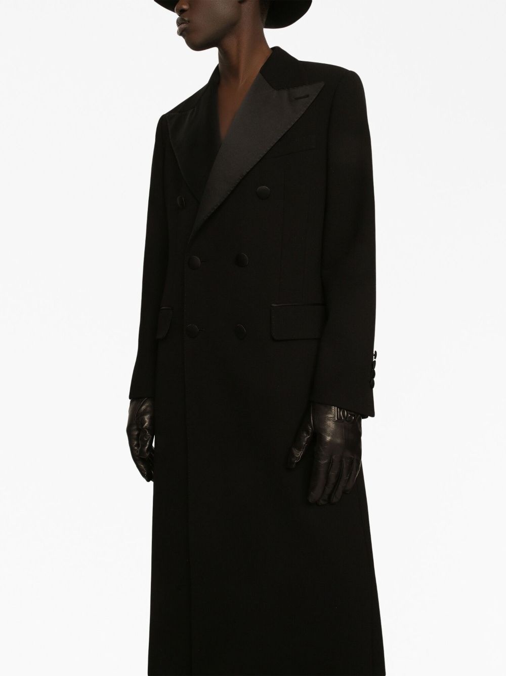 DG-logo embossed leather gloves - 3