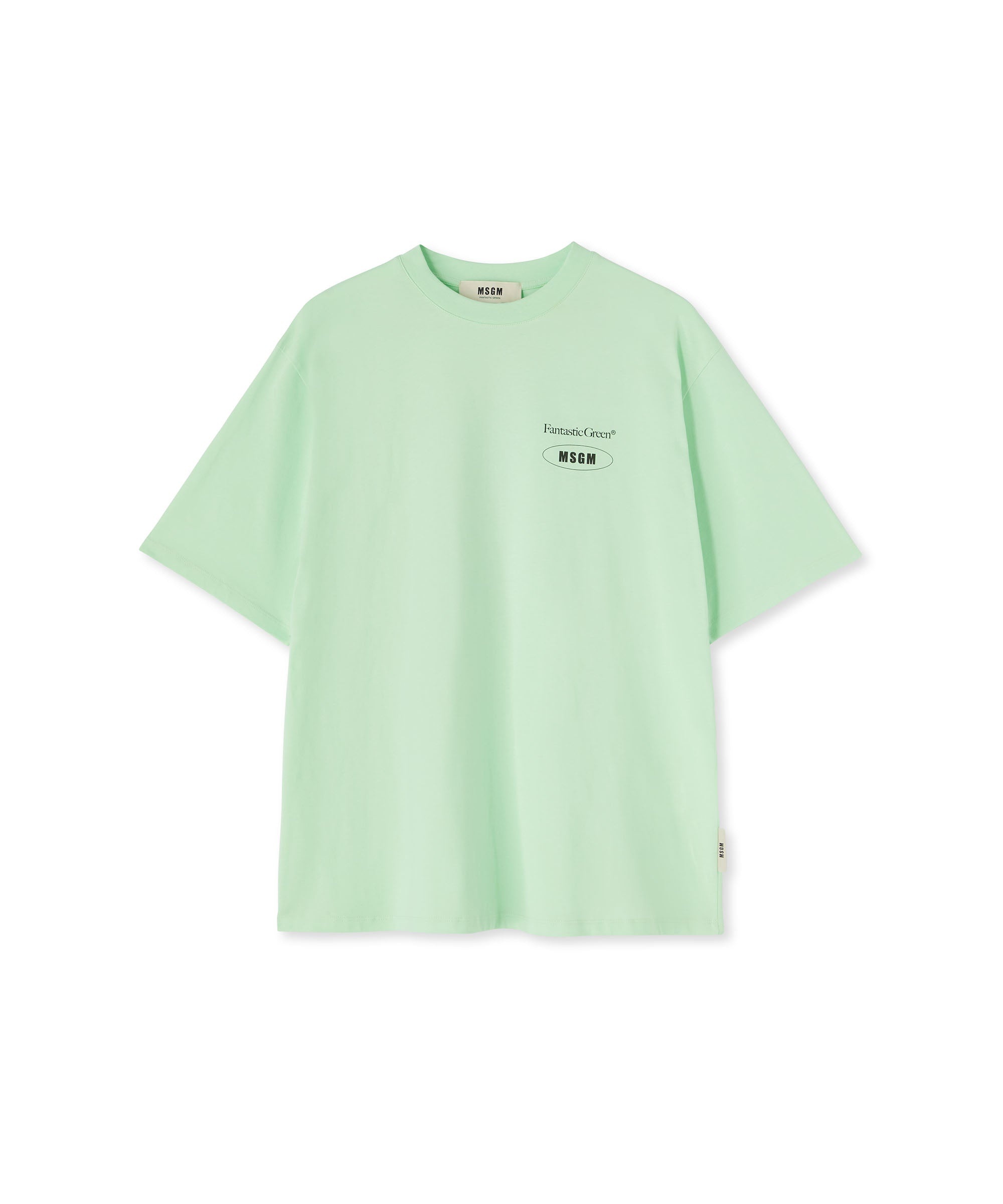 Organic cotton crewneck t-shirt from the MSGM Fantastic Green Capsule - 2