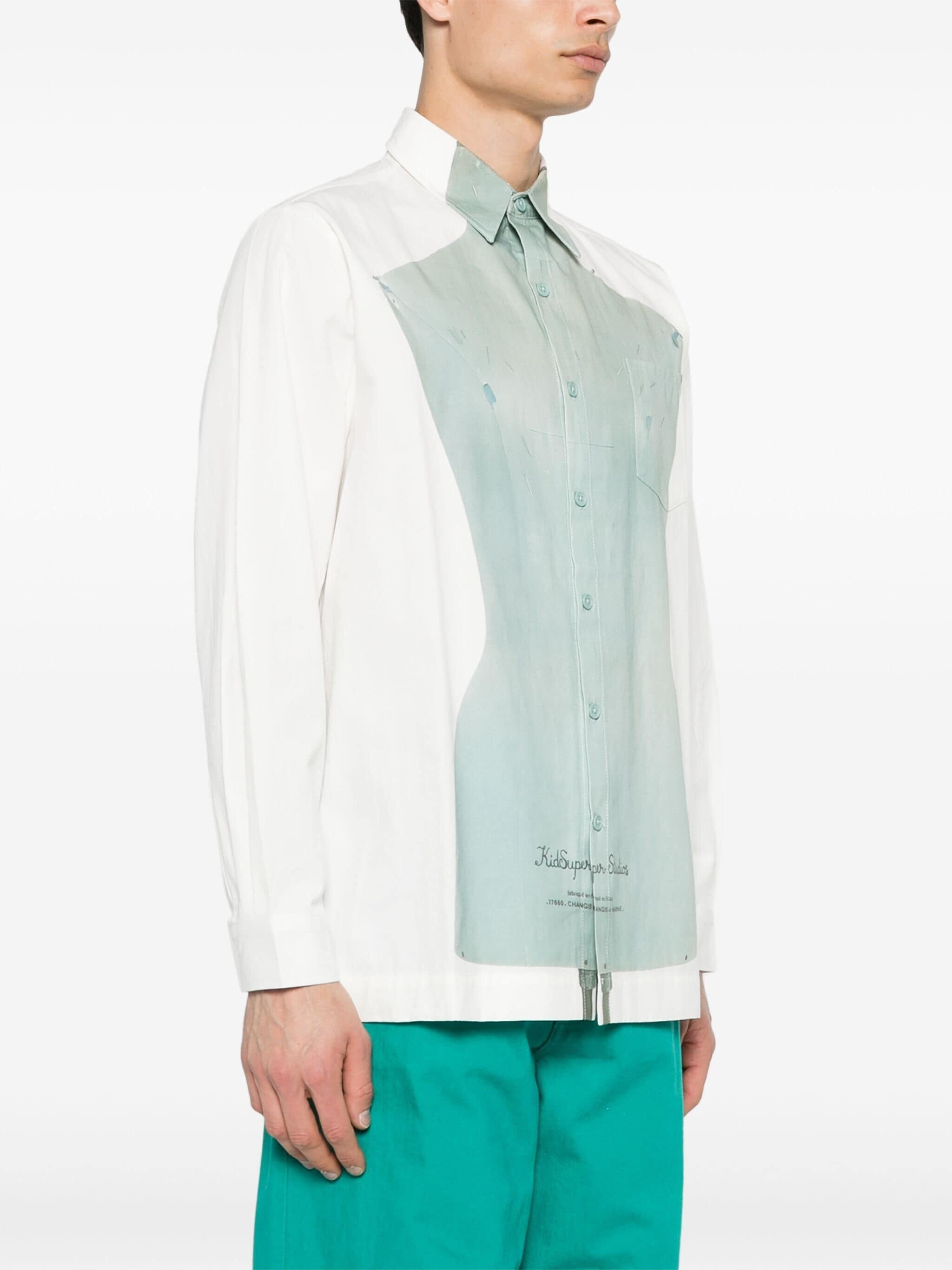 dress-print cotton shirt - 3