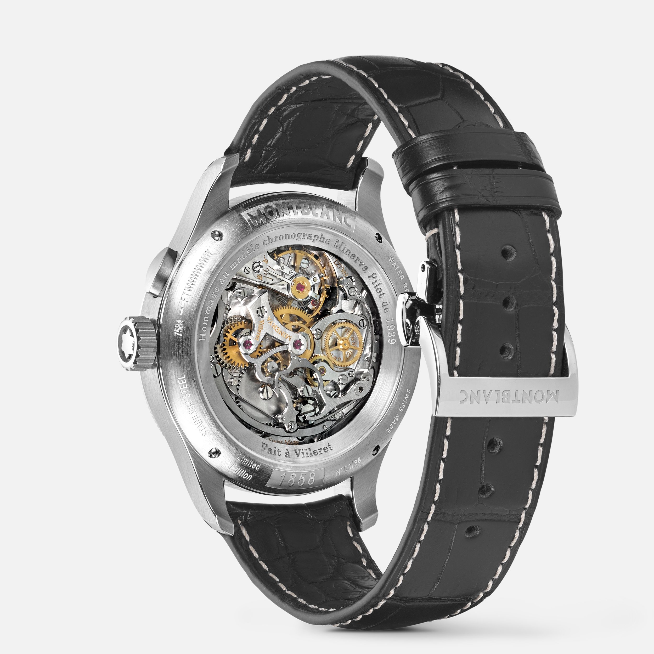 Montblanc 1858  Minerva Monopusher Chronograph Red Arrow Limited Edition - 88 pieces - 4
