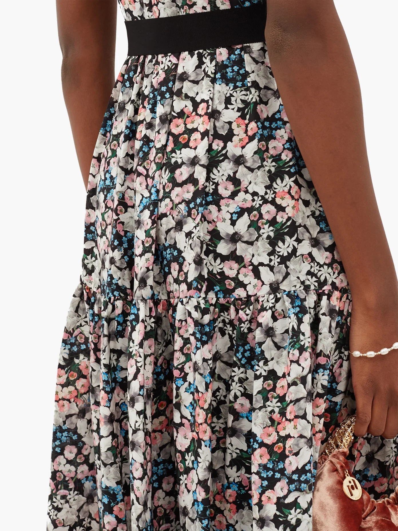 Ginerva Meadow Park-print belted silk midi dress - 4