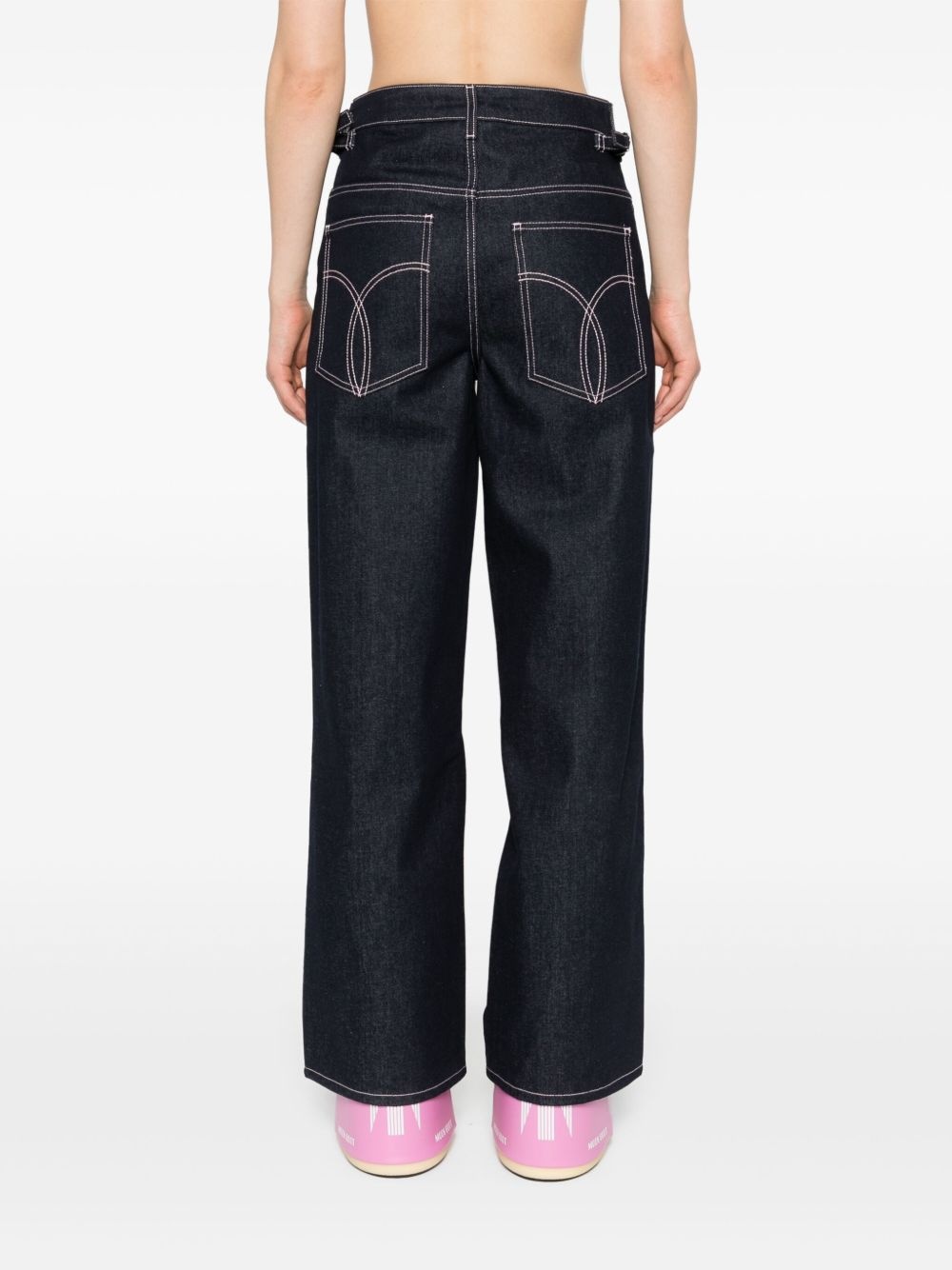 high-rise straight-leg jeans - 4