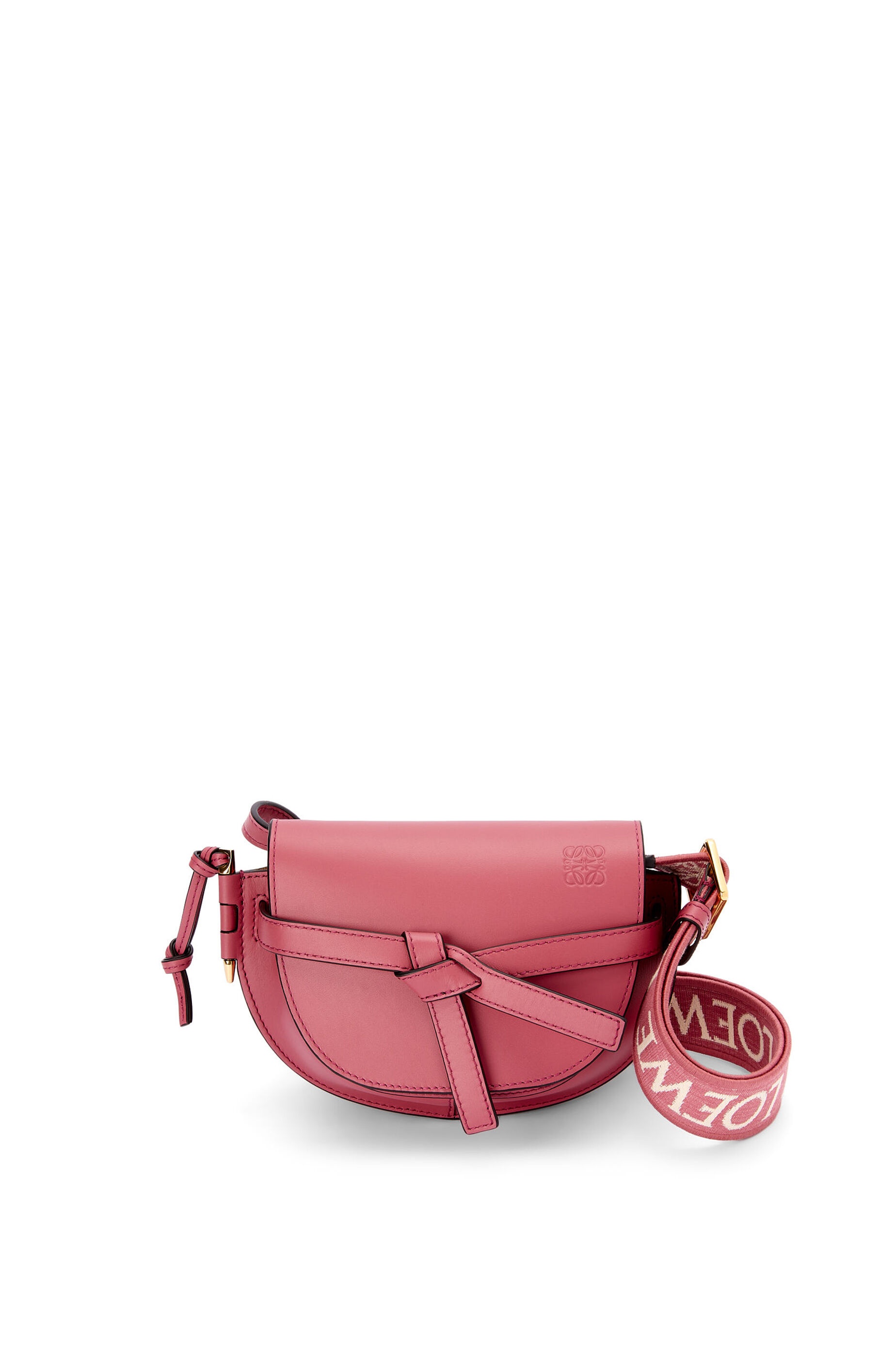 Mini Gate Dual bag in soft calfskin and jacquard - 1