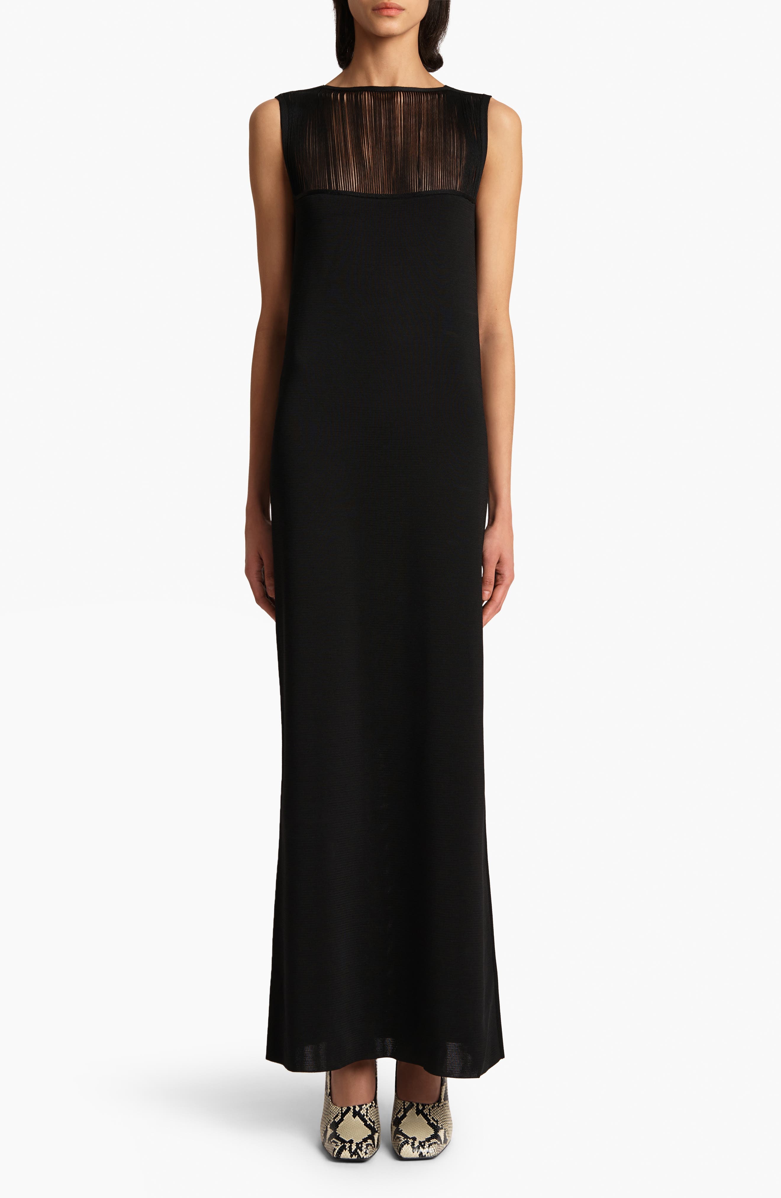 Khaite Ruslan Knit Column Dress in Black at Nordstrom - 1