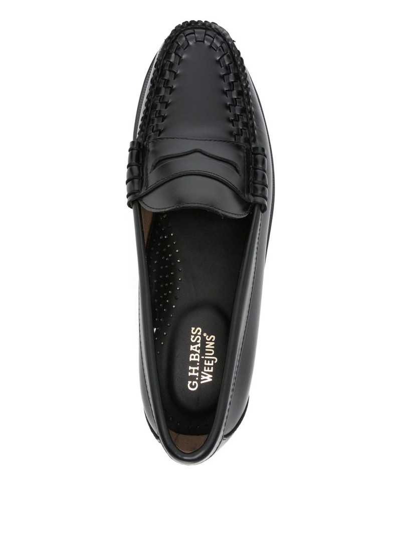 woven-front leather loafers 4