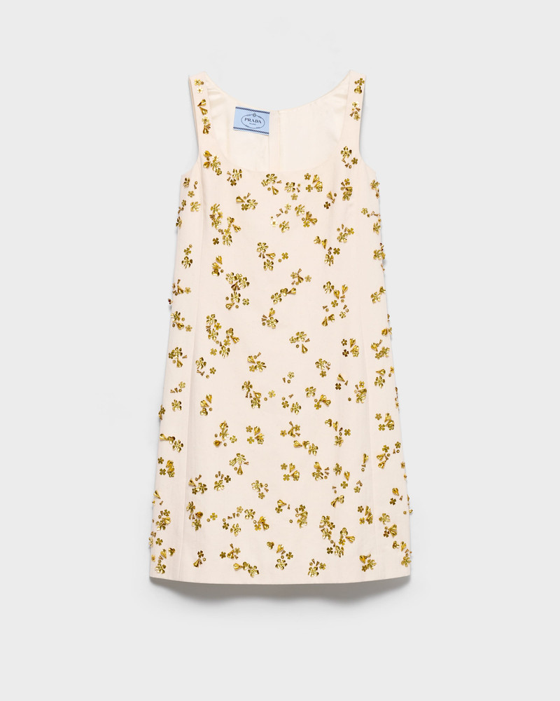 Embroidered chevron mini-dress 1