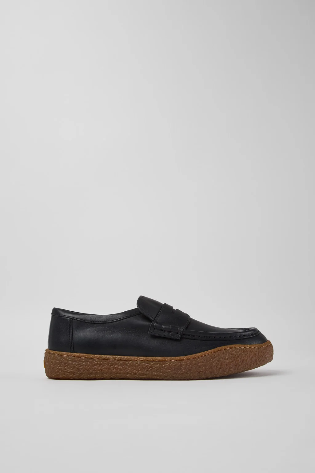 Peu Terreno Black Leather Moccasins for Men. - 1