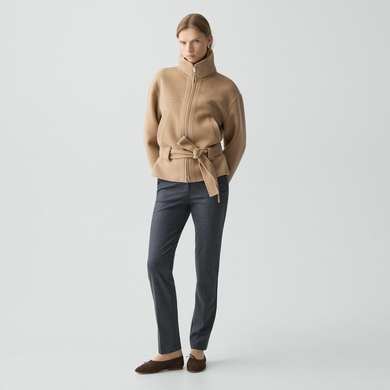 Theory Cropped Anorak Jacket in Textured Wool-Cashmere outlook