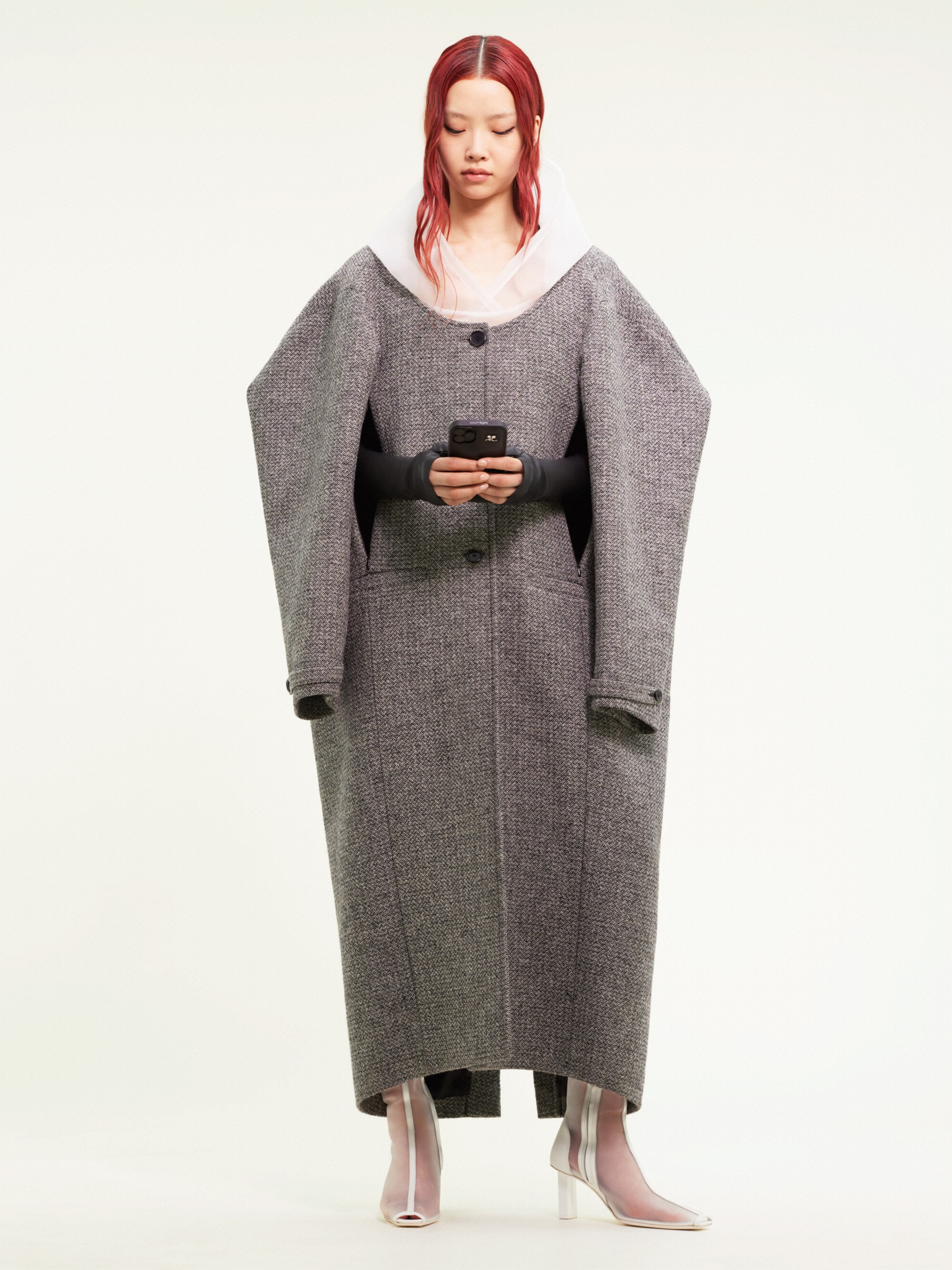 OVERSIZED COAT COCOON CAVIAR WOOL - 2