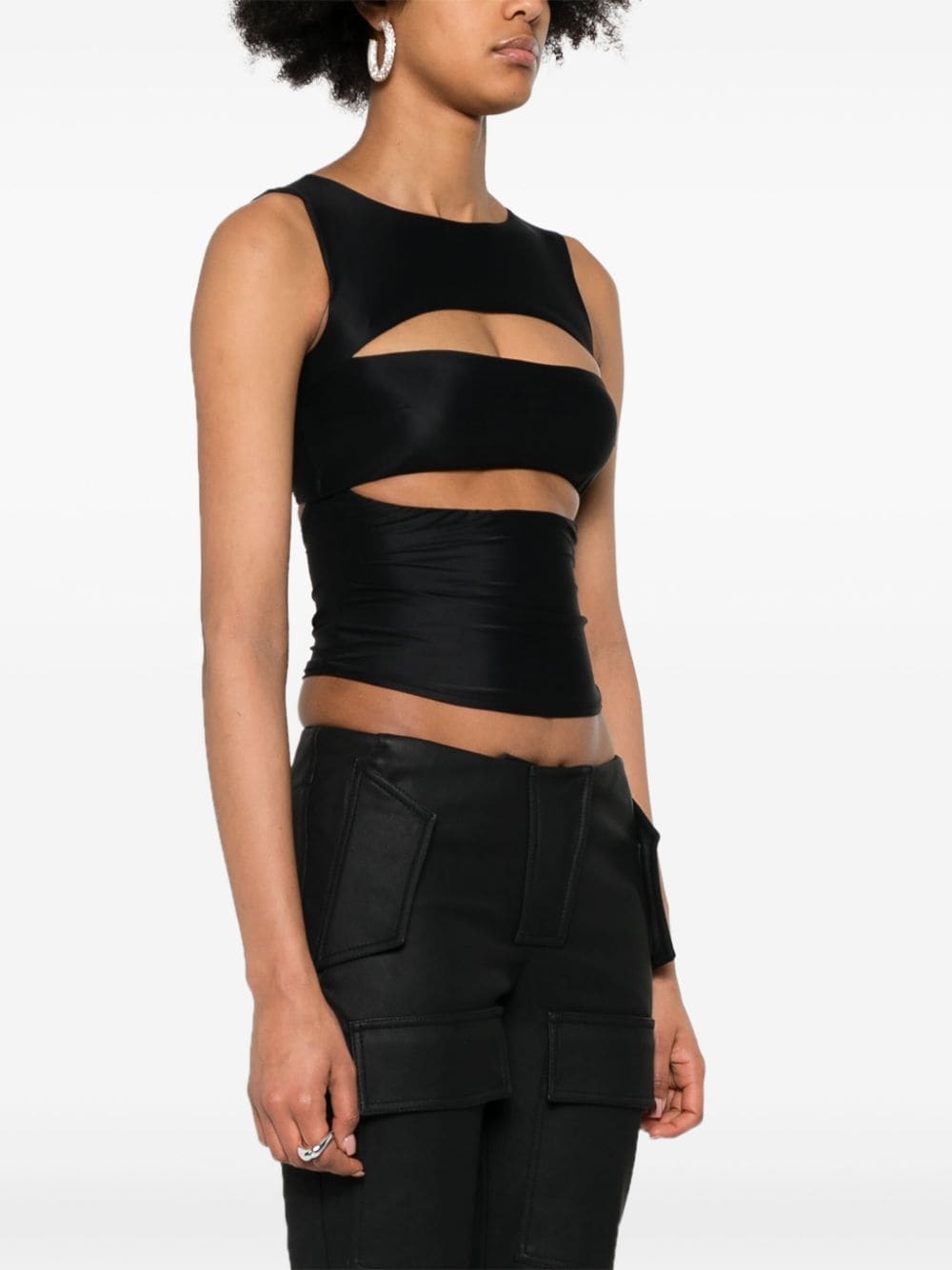cut-out sleeveless top - 3