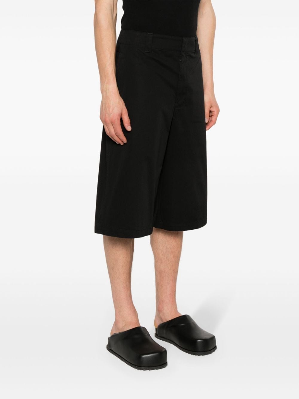twill-weave bermuda shorts - 3