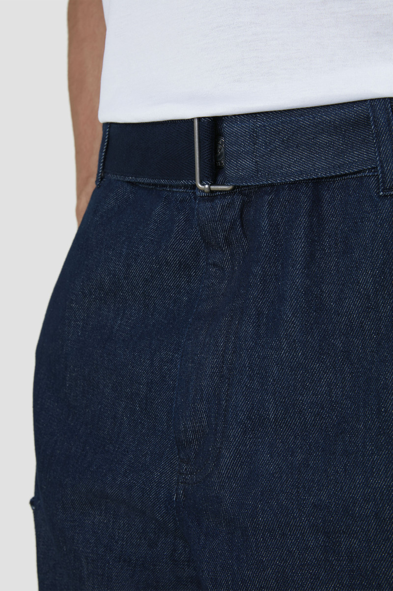 RAW DENIM CARGO BERMUDA SHORTS 6