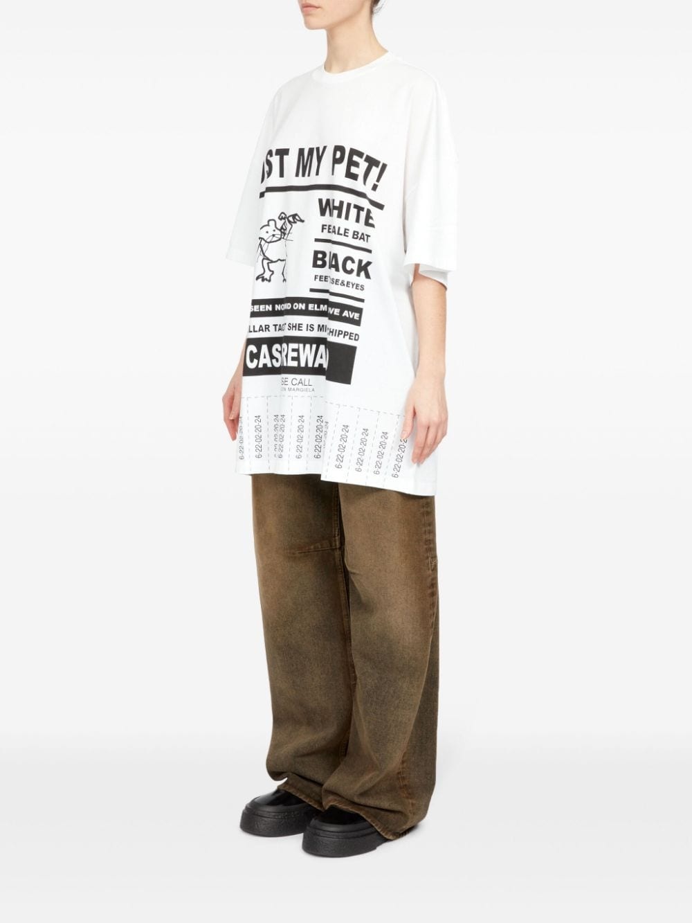 graphic-print oversized T-shirt - 6