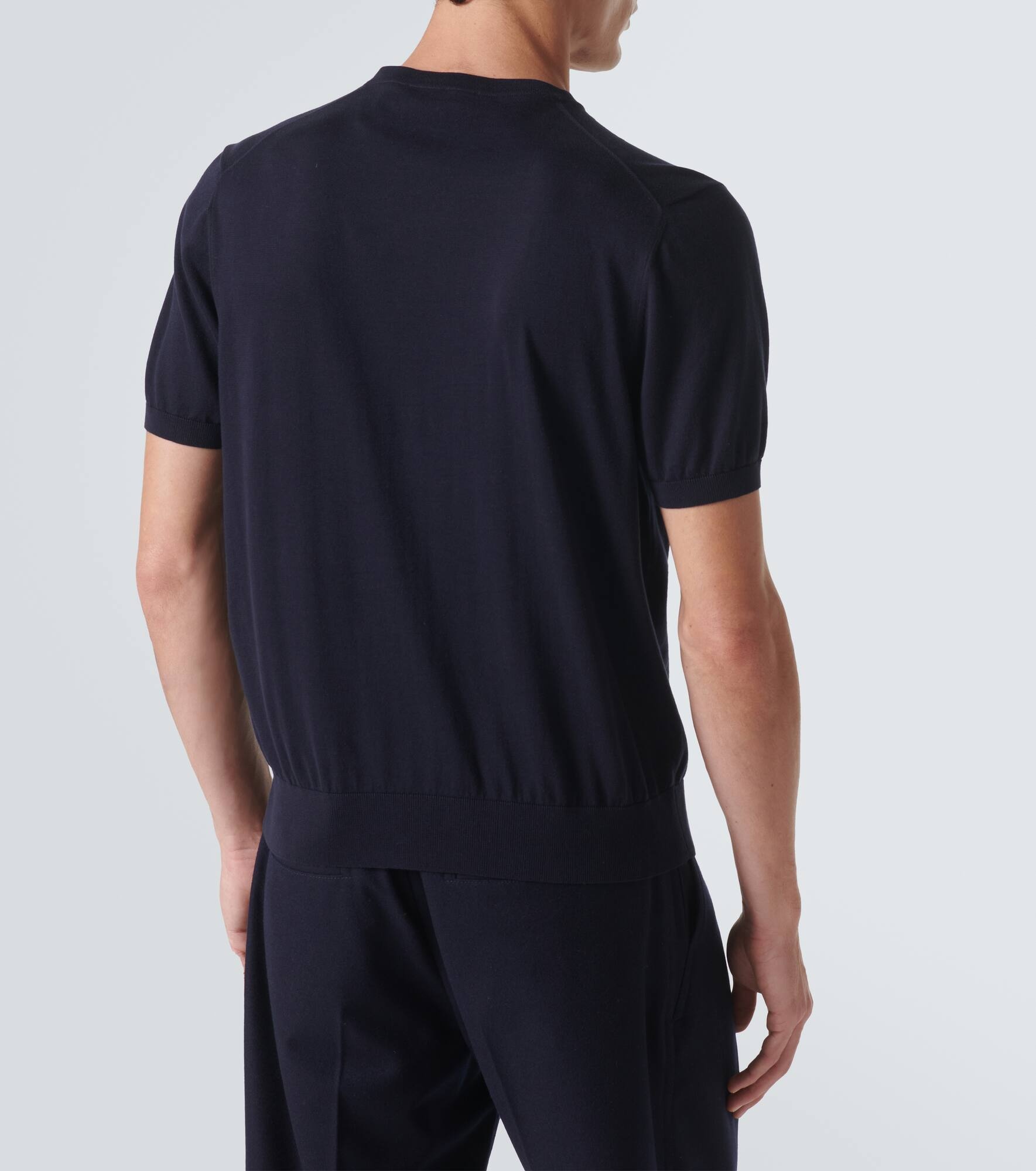 Knitted cotton T-shirt - 4