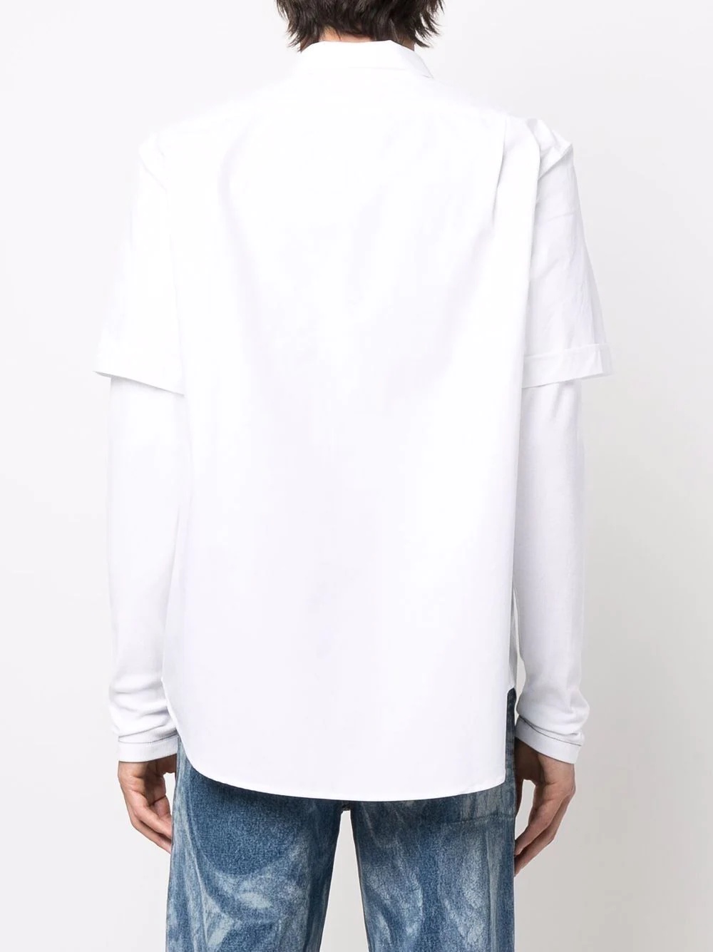 layered-sleeve Marley cotton shirt - 4