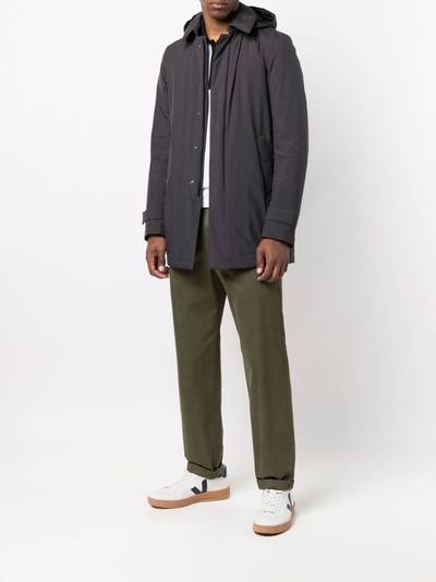 Herno padded zip-front hooded coat outlook